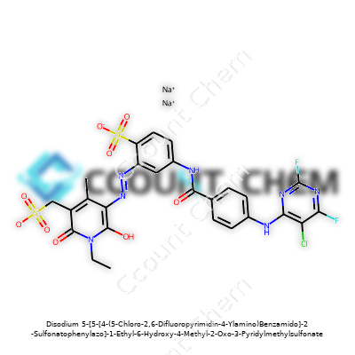 Disodium 5-[5-[4-(5-Chloro-2,6-Difluoropyrimidin-4-Ylamino)Benzamido]-2-Sulfonatophenylazo]-1-Ethyl-6-Hydroxy-4-Methyl-2-Oxo-3-Pyridylmethylsulfonate