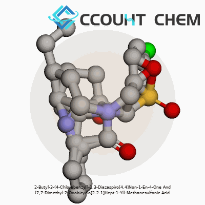 2-Butyl-3-(4-Chlorobenzyl)-1,3-Diazaspiro[4.4]Non-1-En-4-One And (7,7-Dimethyl-2-Oxobicyclo[2.2.1]Hept-1-Yl)-Methanesulfonic Acid
